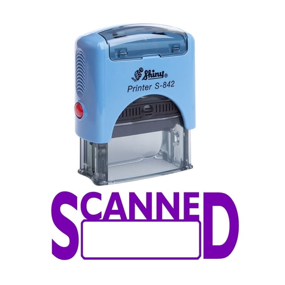 SCANNED Self Inking Rubber Stamp Custom Shiny Office Stationary Stamp