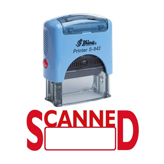 SCANNED Self Inking Rubber Stamp Custom Shiny Office Stationary Stamp