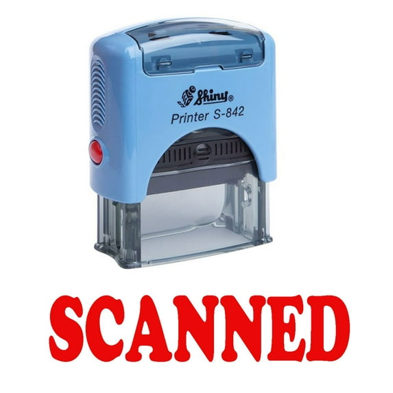 SCANNED Self Inking Rubber Stamp Office Stationary Custom Shiny Stamps