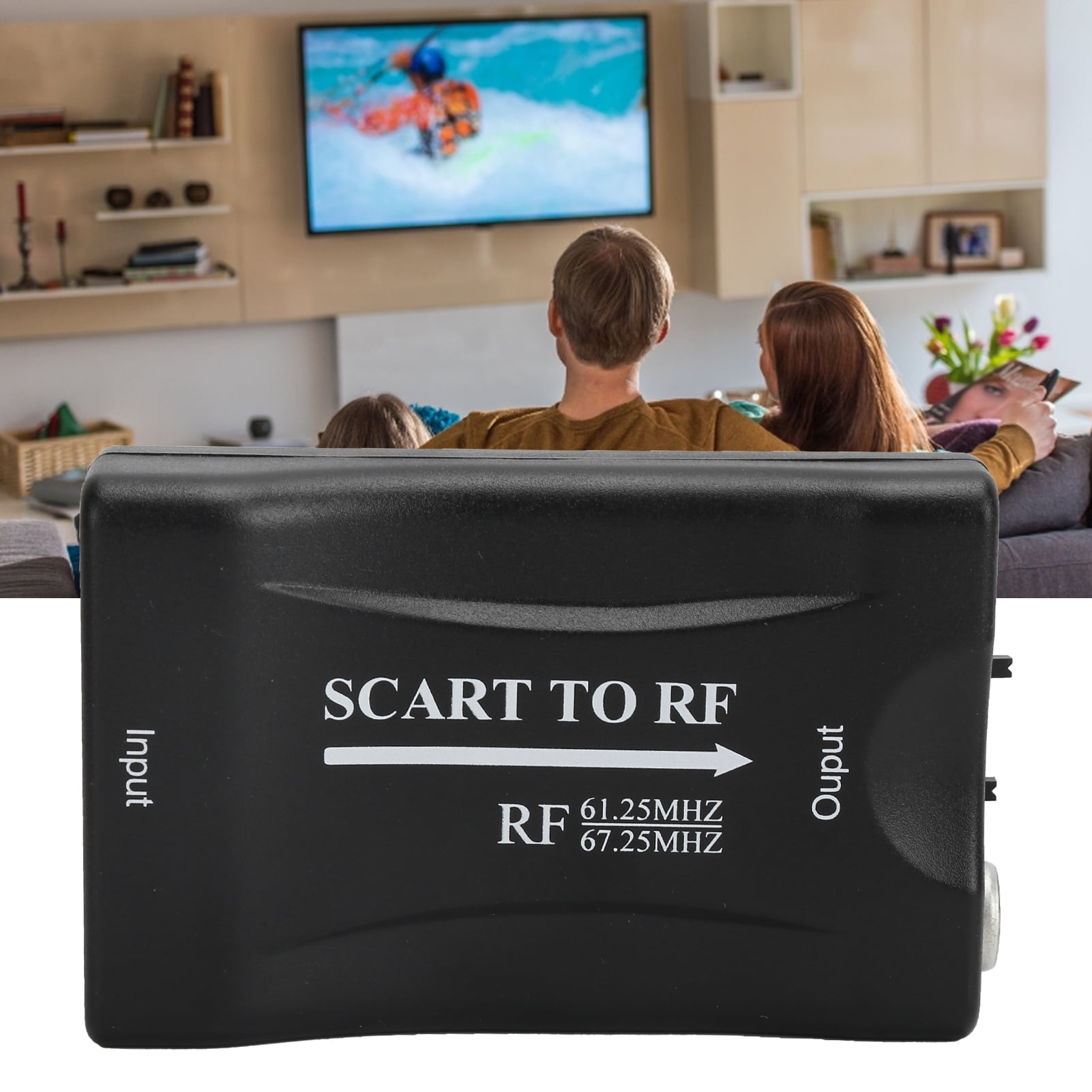 SCART To RF Converter, Practical Video Audio Converter Portable Compact