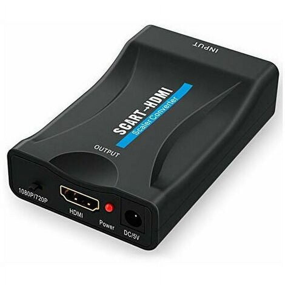SCART to HDMI Adapter, 1080P Scart SCART to HDMI Converter with USB