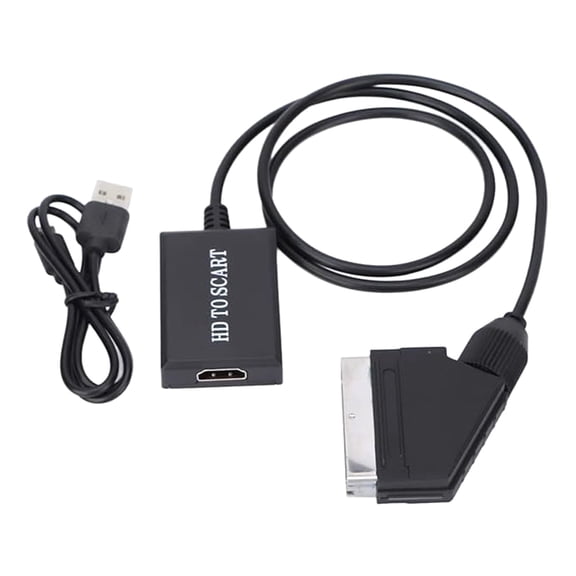 SCART to HDTV Converters Featuring Integrated Sound Video Output 1080P 720p Resolution Clear Images Portable Unit