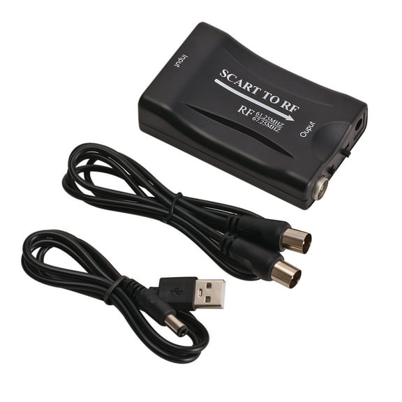 SCART to RF Video Converter Adapter Supports RF67.25Mhz 61.25Mhz Output RF Accessories