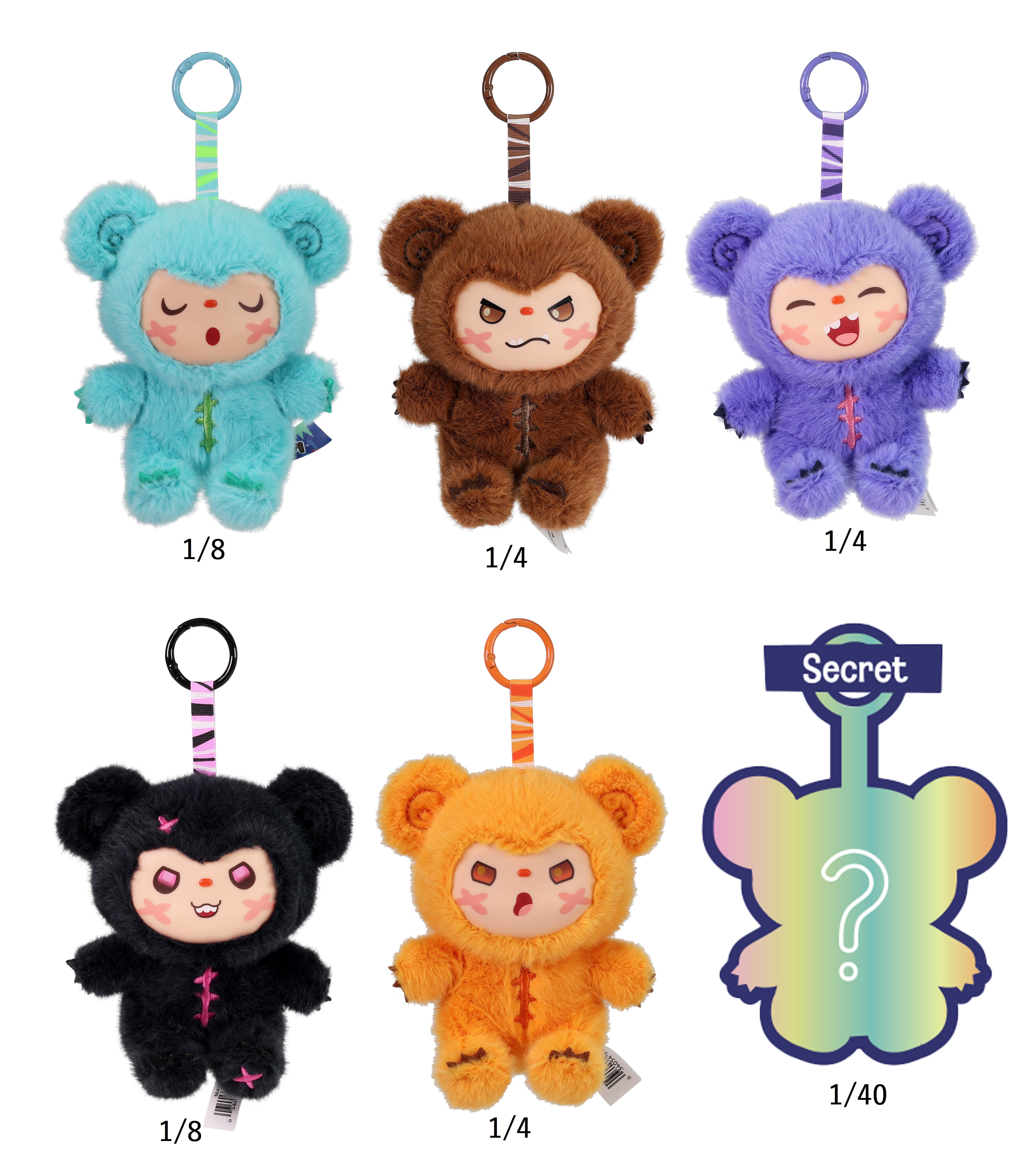 Scary Beary Brawling Bear Series Collectible Plush Toy Blind Box
