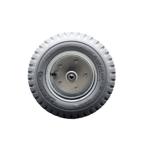 SCC- 12" x 3.5" Gray Pneumatic Wheel Only with 4" Centered Hub and Ball Bearings