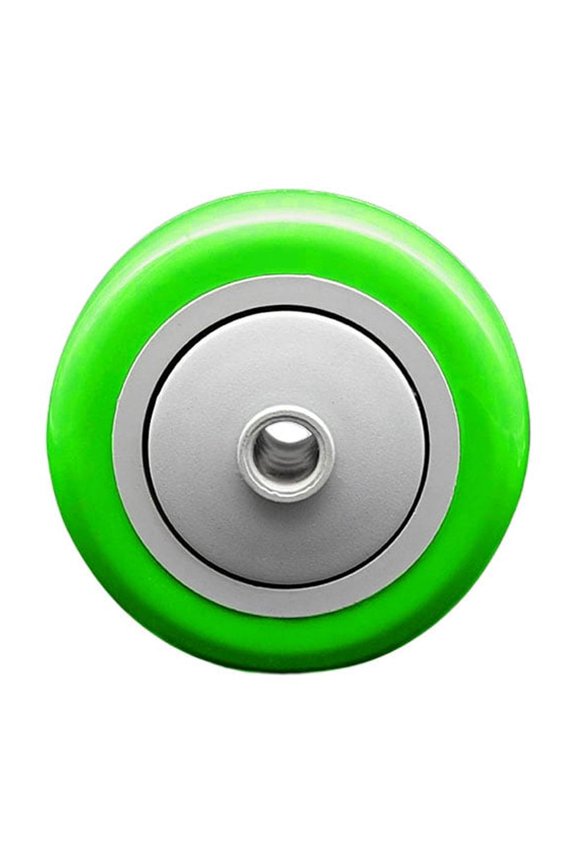 SCC - 3.5" Green Poly on Polyolefin Wheel Only - 3/8" Bore - 300 lbs Capacity