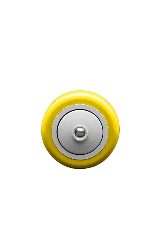SCC - 3" Yellow Poly on Polyolefin Wheel Only - 3/8" Bore - 300 lbs Capacity