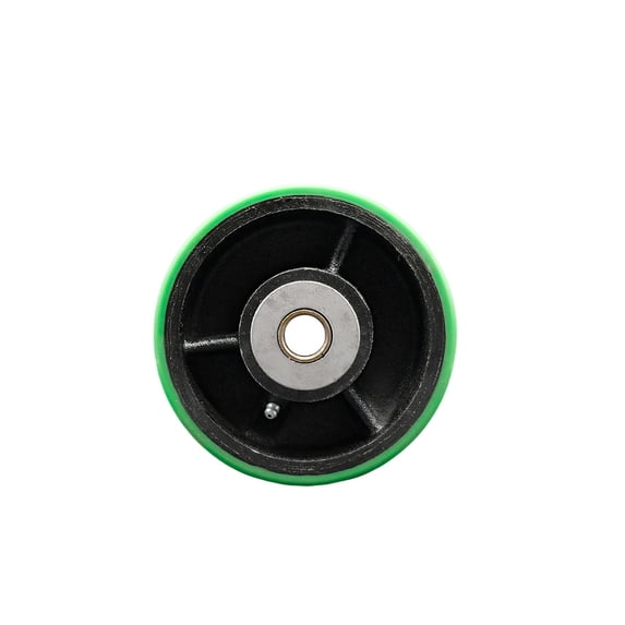 SCC-6" Green Poly on Cast Iron Wheel Only w/Roller Bearing-3/4"Bore-2000 lb Cpty