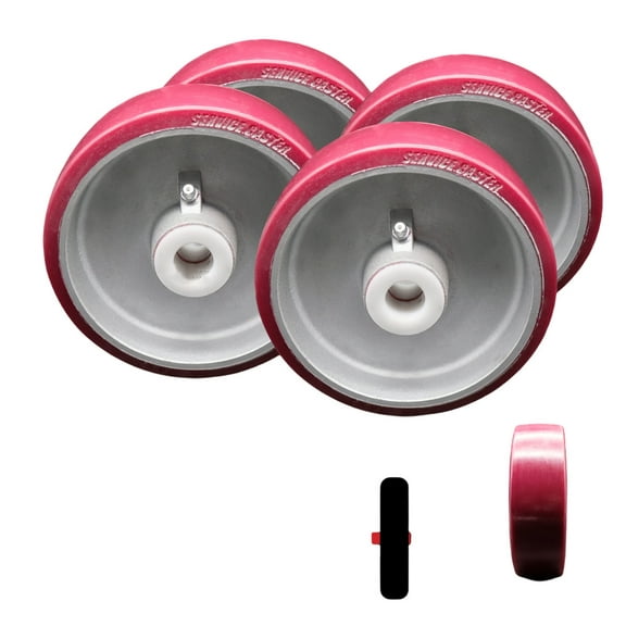 SCC–6” Poly Wheel–Replacement for Cheney Vertical Platform Lift Roller –Set of 4