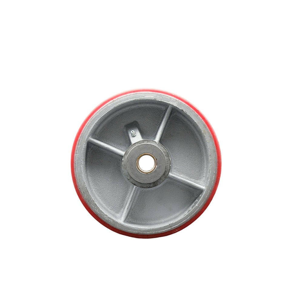 Service Caster 8" X 3" Green Polyurethane Wheel On Black Cast Iron Core – 2500 Lbs Capacity – Roller Bearing – Perfect For Carts & Heavy Equipment