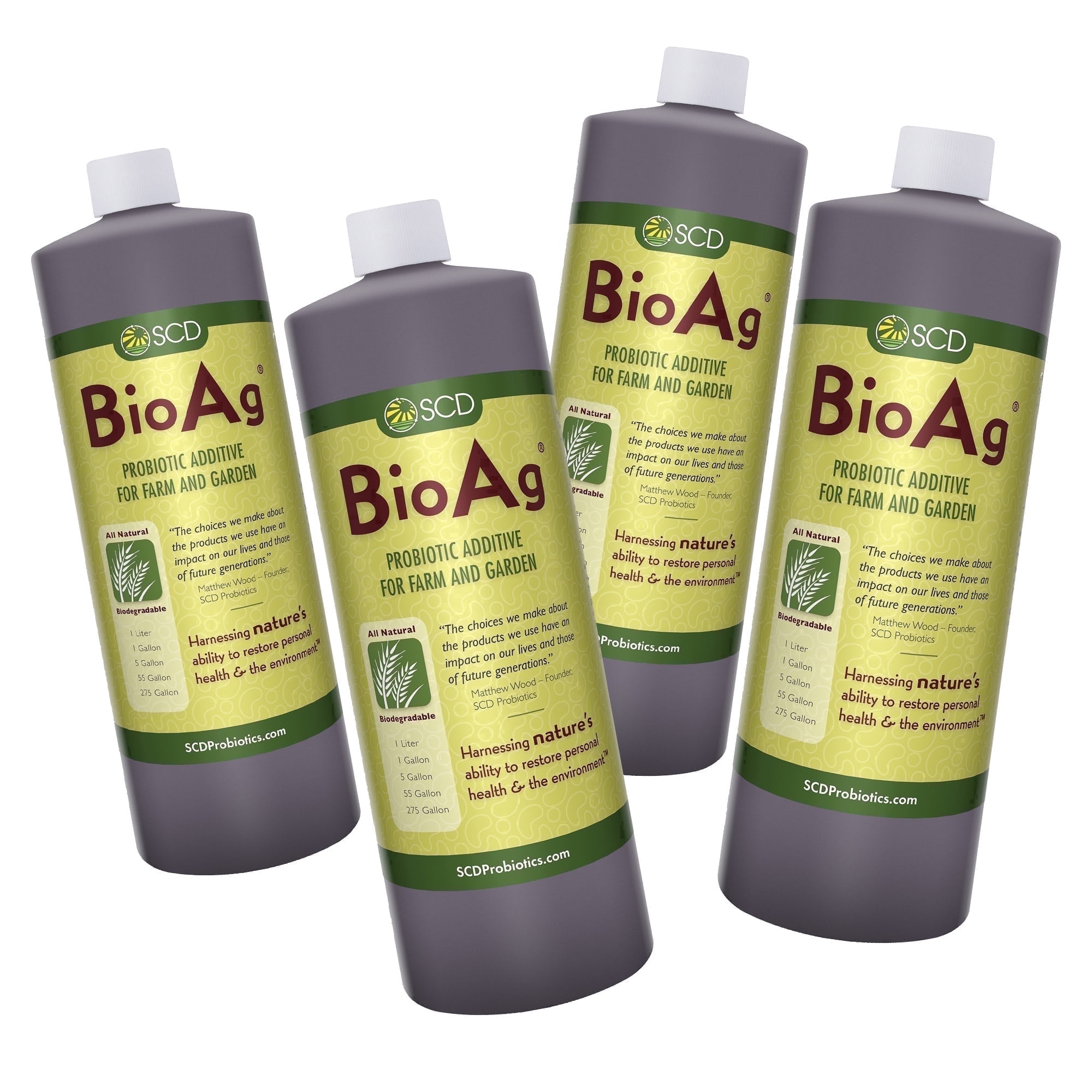 Bioag Label SCD Bio Ag - Probiotic Soil Amendment, Natural Plant Fertilizer, 4 Pack ...