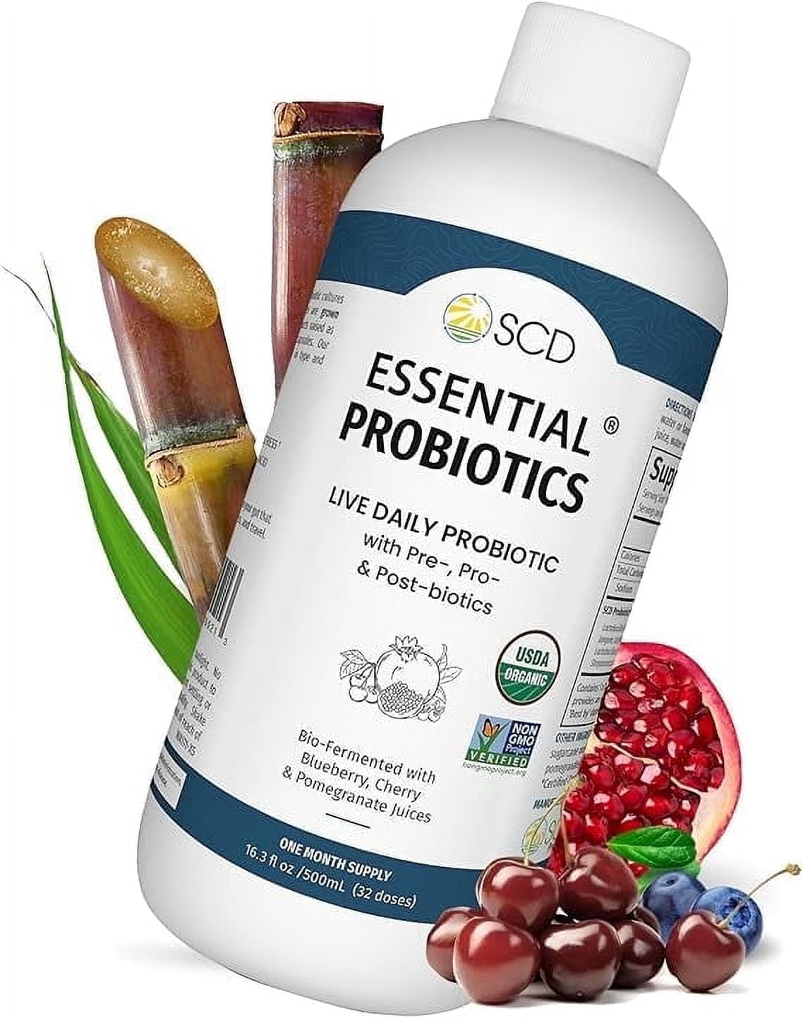 SCD Essential Probiotics, Liquid Probiotic Supplement with 11 Live Strains, 16.3 Fl Oz