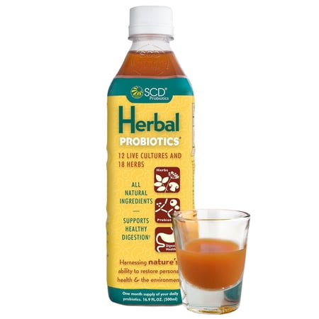 SCD Herbal Probiotics Liquid Probiotic Supplement, 16.9 Fl Oz
