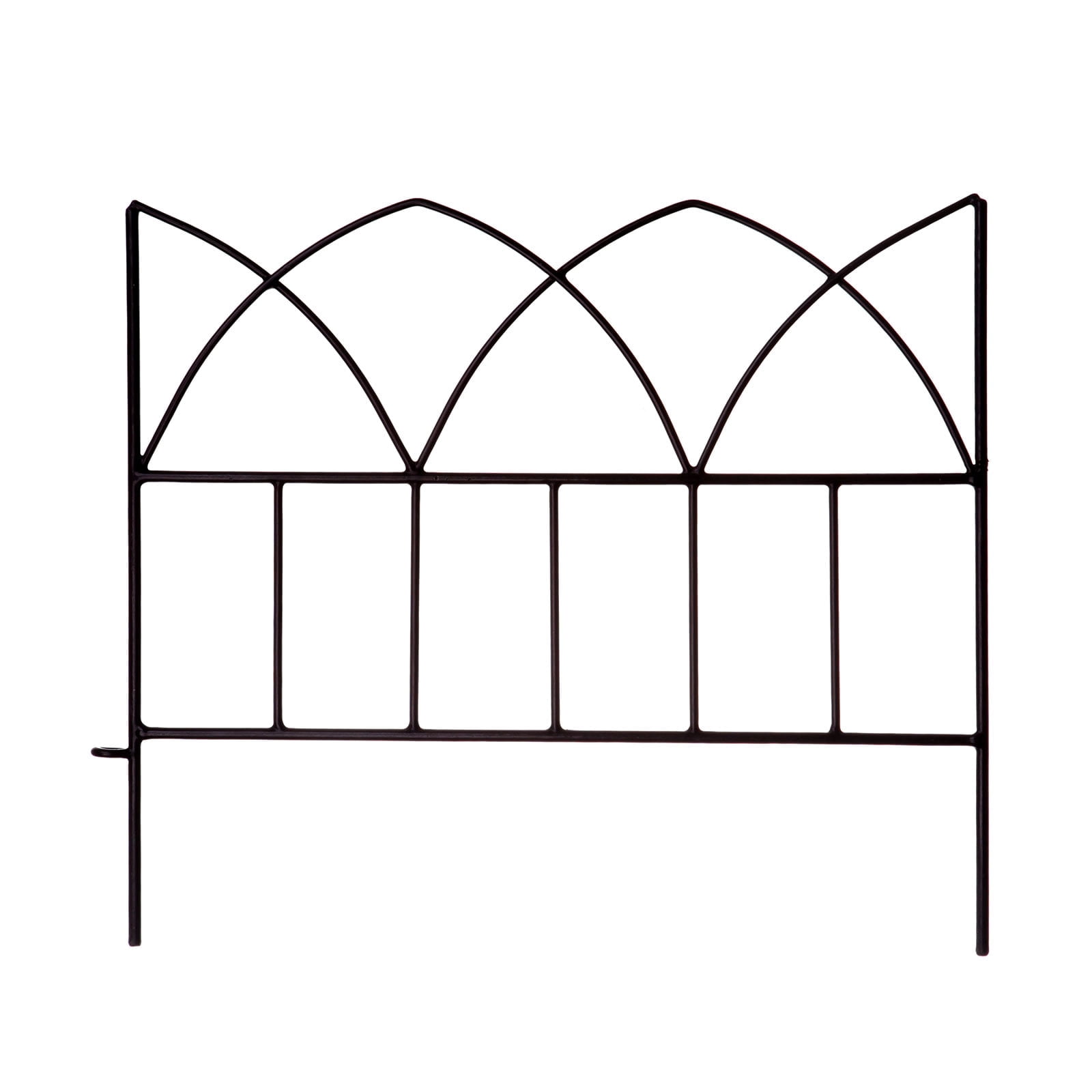 SCENDOR 5 Pack Garden Decorative Fences Panel 18"x16" for Flower Bed Edging Rustproof Dog Fencing for Yard 18 inch