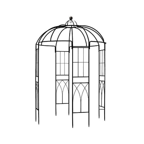 SCENDOR Garden Arches Arbors 9' High x 6.8' Wide Durable Metal Gazebo and Trellis for Outdoor Garden, Perfect for Climbing Plants, Weddings, and Ceremonies, 32 lb