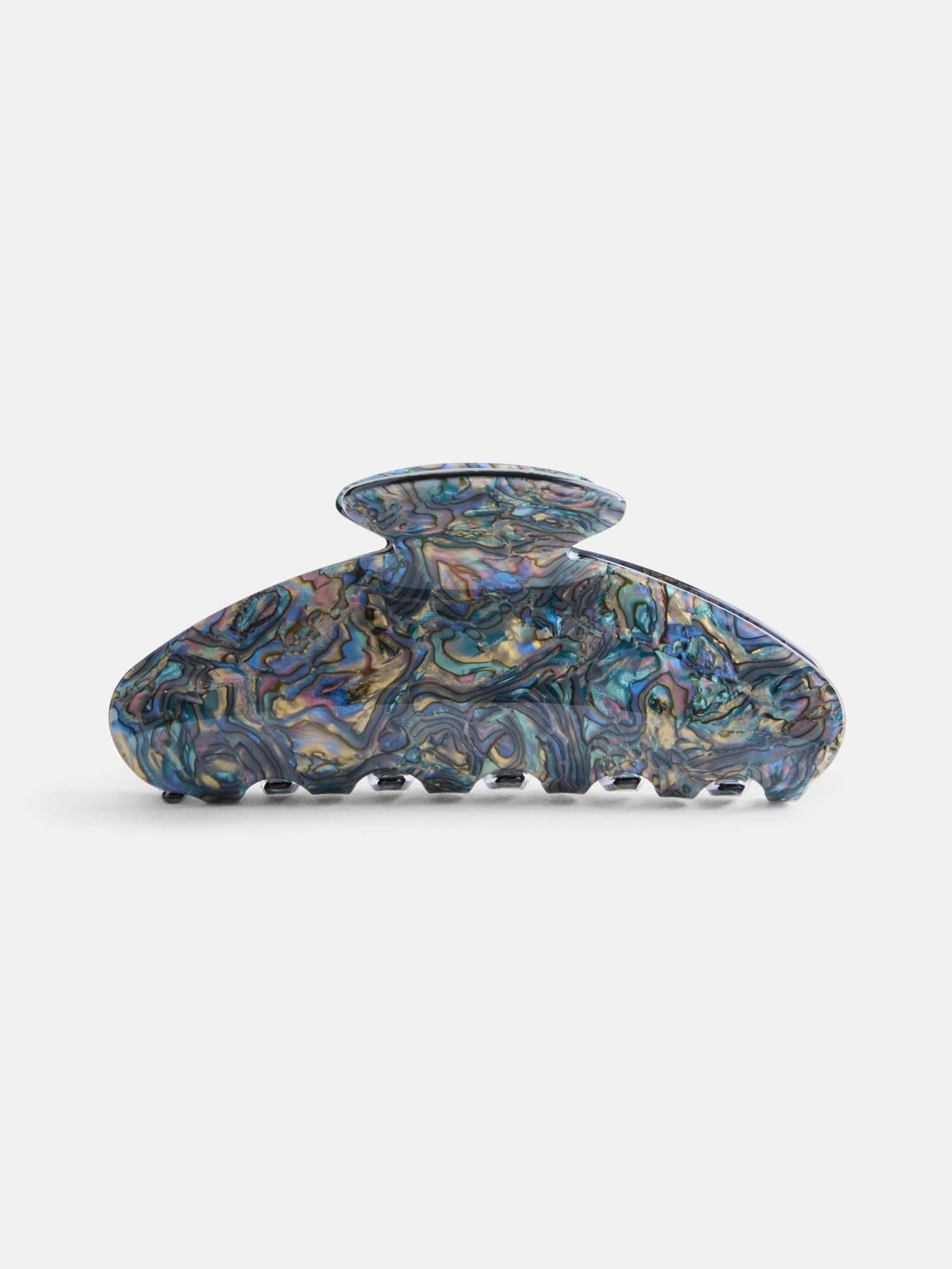 Scenario Women's Acrylic Abalone Hair Claw, Blue