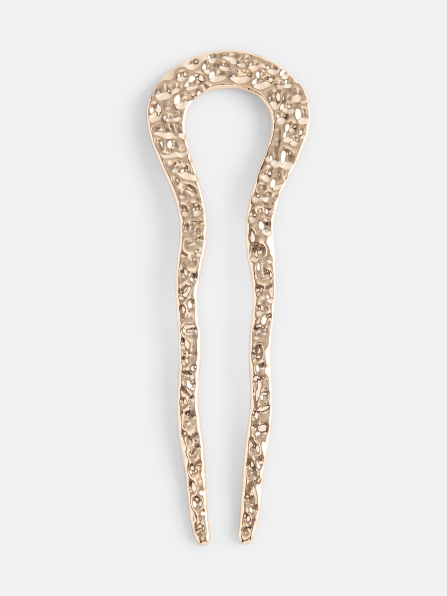 Scenario Women's Hammered Metal French Hair Pin, Gold-Tone