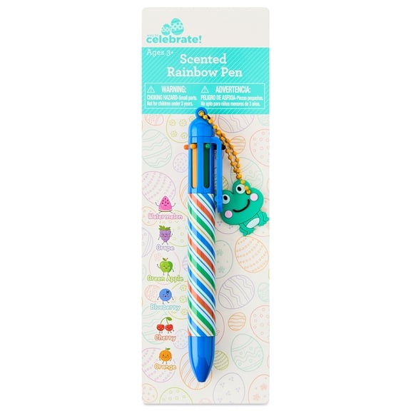 Scented Rainbow Pen with Frog Charm, Multicolor, Easter by Way To Celebrate