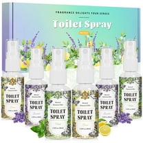 SCENTORINI 6 Pack Toilet Spray, Air Freshener Spray for Bathroom, Portable Odor Deodorizer Mist, Lemon, Mint & Lavender