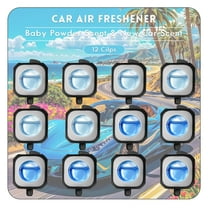 Car Air Freshener Vent Clips, 6 New Car Scent, 6 Baby Powder Scent Odor Eliminator, Long Lasting Air Fresheners for Men & Women