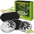 thumbnail image 1 of SCENTORINI Citronella Coils, Natural Lemongrass Coils Incense for Outdoor Camping, Patio with Fireproof Iron Cage, 1 of 7