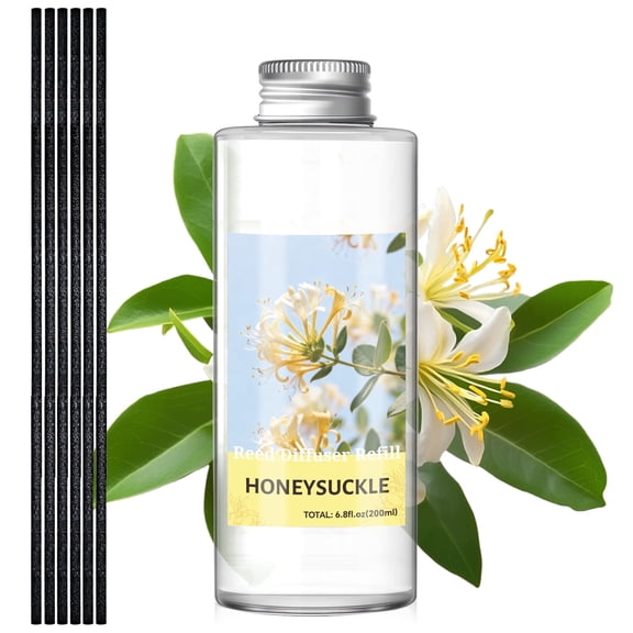 SCENTORINI Reed Diffuser Set, Honeysuckle Scented Oil Diffuser with Sticks, Home Fragrance Accessories for Home or Office Decor