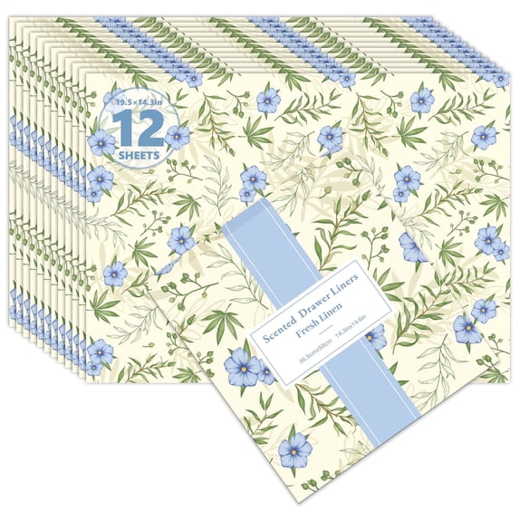 SCENTORINI Linen Scented Drawer Liners, Fragrant Shelf Liners Paper for Home Closet, Dresser Drawers