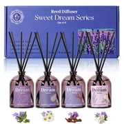 SCENTORINI Multi-Scent Reed Diffuser for Home Sleep, Lavender Essential Oil Diffuser, Room Air Freshener for Bedroom Bathroom D cor, 4 Pack200ml
