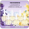 thumbnail image 1 of SCENTORINI Plug in Scented Oil Refill, 6ct Lavender, Linen Air Freshener, Essential Oils, 1 of 8