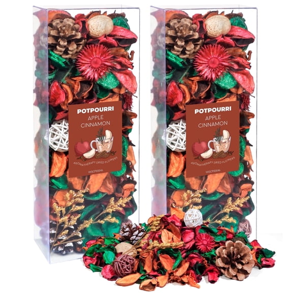 SCENTORINI Potpourri Bags, Apple Cinnamon Scented Bowl Filler, Fragrance Sachet Dried Flower for Coastal Bathroom Beach Decor