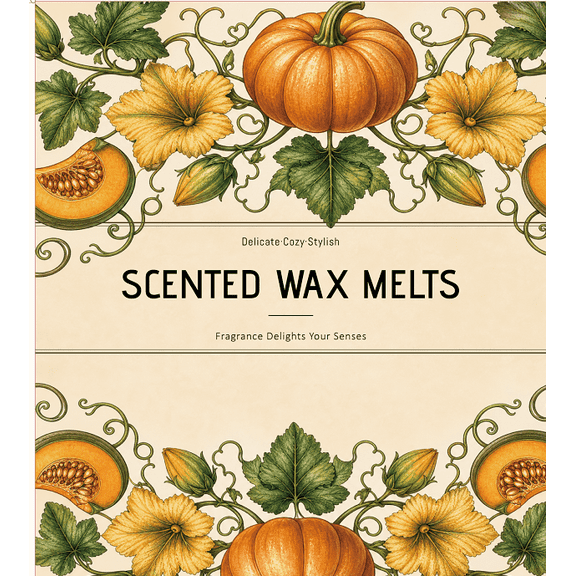 SCENTORINI Pumpkin Scented Wax Melts, Fall Soy Wax Cubes for Halloween, 6 Pack