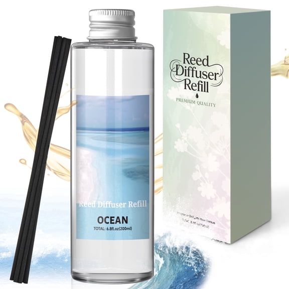 SCENTORINI Reed Diffuser Oil Refill, 6.8 fl oz - Summer Fresh Oceans Scent, Room Freshener Diffuser Refill