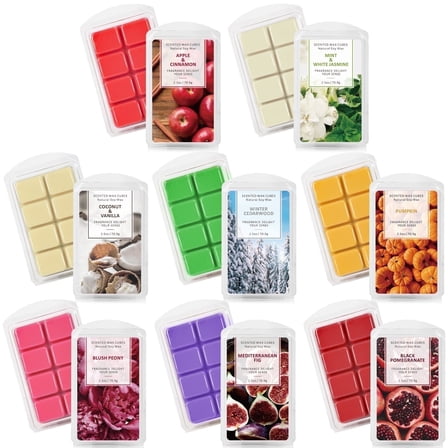 SCENTORINI Scented Wax Melts, Assorted Wax Cubes Scented Candles, 2.5 oz(8 Pack)