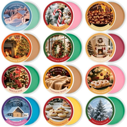 SCENTORINI Winter Wax Melts, Natural Soy Wax Cubes Gift Set(12 x 1.06oz)