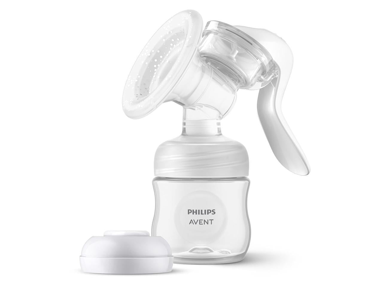 Philips Avent Manual Breast Pump - Easy Pumping with Natural Motion Technology - Transparent, SCF430/03