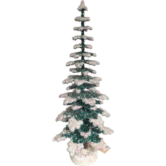 Alexander Taron 8.5" White and Green Holiday Collectible 20-CM Schaller Paper Mache Tree