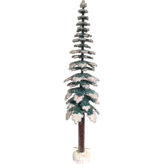 Alexander Taron 16" Green, White, and Brown Holiday Collectible Schaller Paper Mache Tree
