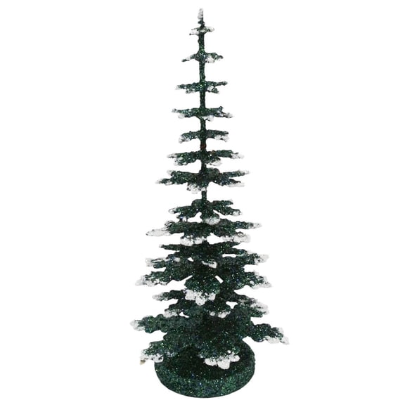 SCHALLER Paper Mache Tree - Green with Snow 20cm