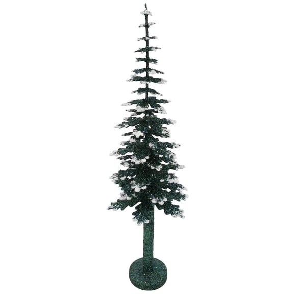 SCHALLER Paper Mache Tree - Green With Snow 40Cm