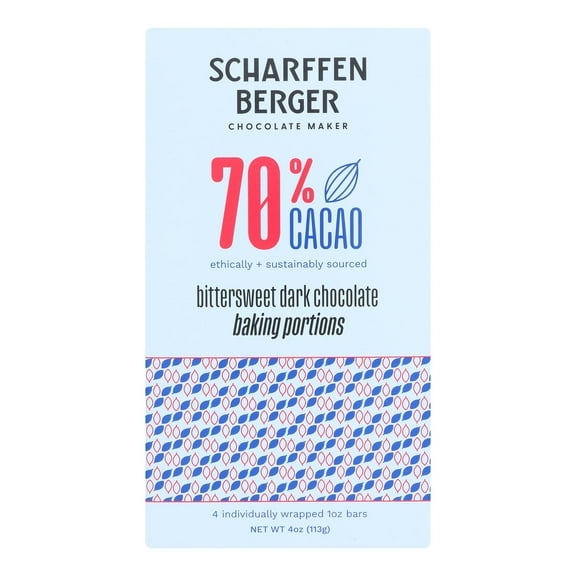 SCHARFFEN BERGE - Bittersweet Baking Chocolate - 4 Oz, Case of 12