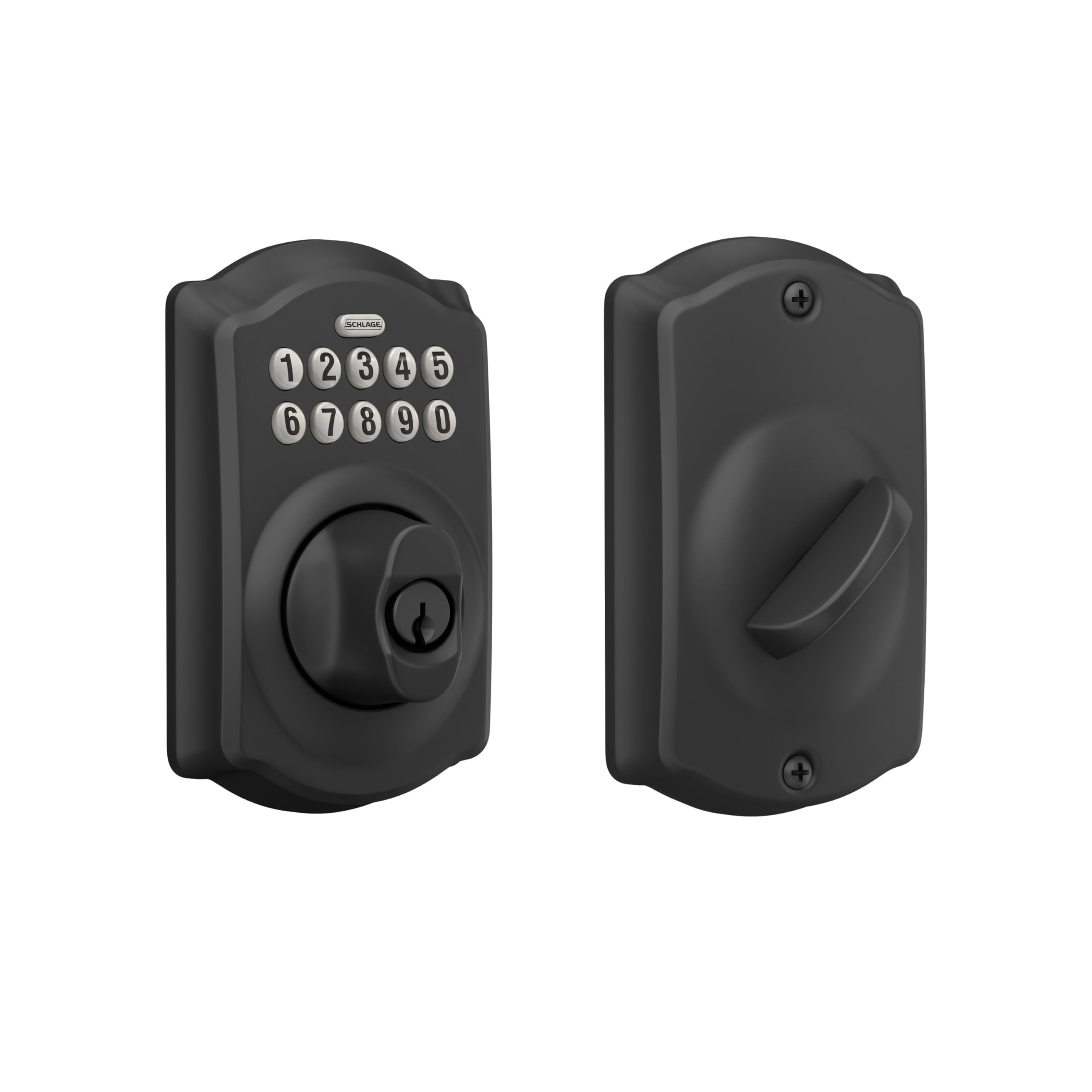 Matte Black Electronic Keypad Single Cylinder Deadbolt