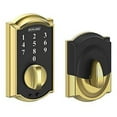 thumbnail image 1 of SCHLAGE BE375 CAM 605 Touch Keyless Touchscreen Electronic Deadbolt Lock, Bright Brass, 1 of 3