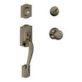 thumbnail image 1 of SCHLAGE Camelot Single Cylinder Handleset and Georgian Knob, Antique Pewter (F60 CAM 620 GEO), Bright Brass, 1 of 3
