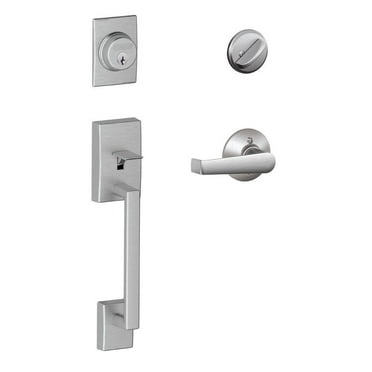 SCHLAGE Century Single Cylinder Handleset and Elan Lever, Satin Chrome F60 CEN 626 ELA