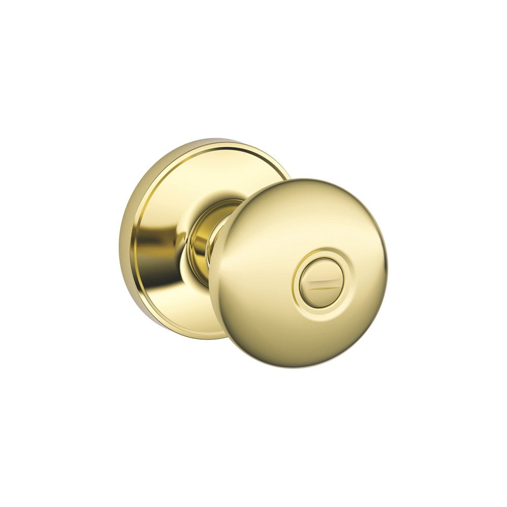 Bright Polished Brass Round Privacy Door Knob