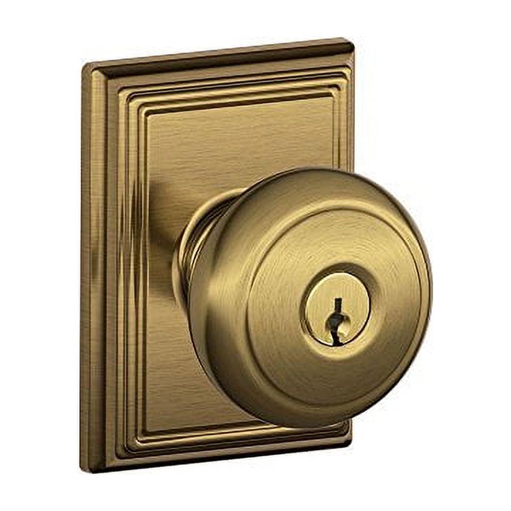 SCHLAGE F51A AND 609 ADD Andover Knob with Addison Trim Keyed Entry