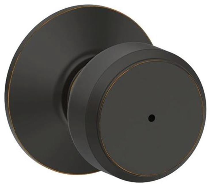 SCHLAGE Lock CO F40BWE716 Aged Bronze Bowery Privacy knob,