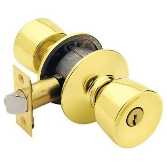 SCHLAGE Lock CO F51 BEL 605 KA4 Bell Entry Lockset, Brass
