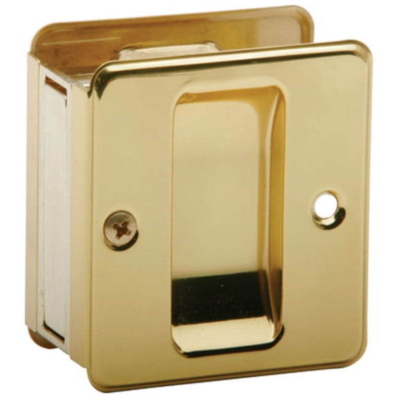 SCHLAGE Lock CO SC990B-605 Schlage Sc990B3 Door Pull, 2-3/4 in L 2-1/2 in D, Solid, Bright, Brass