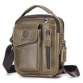 thumbnail image 1 of SCHLATUM Small Messenger Bag for Men Genuine Leather Crossbody Shoulder Bag Men Purse Casual Daypack Mens Handbag, Brown, 1 of 8